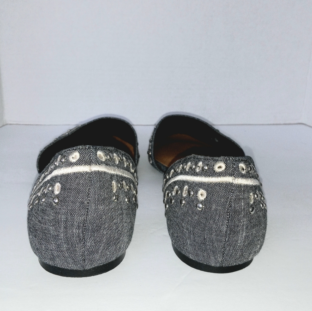 TORRID flats size 11W chambray  with studded detail - Picture 6 of 7
